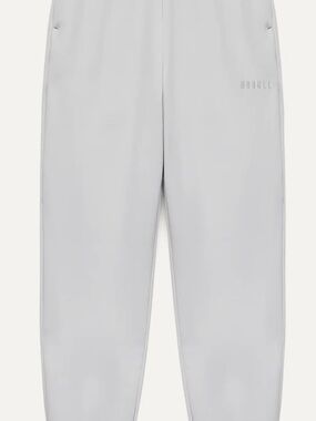 NOBULL Womens White-Light Gray Slim-Fit Joggers